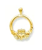 14kt Gold Irish Celtic Claddagh Pendant