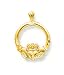 14kt Gold Irish Celtic Claddagh Pendant