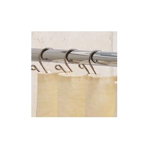 BEADED VENETIAN OIL RUBBED BRONZE TENSION SHOWER CURTAIN ROD - BED