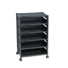 Click here to buy Mobile Data Printout Organizer Cart, 5 Trays, 19 x 12-7 8 x 29-1 2, Ebony ICB18091 by Iceberg Enterprises, LLC.