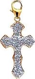 Cross, 14K Gold Diamond Charm