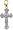 Cross, 14K White Gold Diamond Charm
