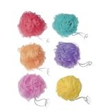Mesh Body Sponge with Suction Cup - Dk. Colors asstd (Pack of 5)
