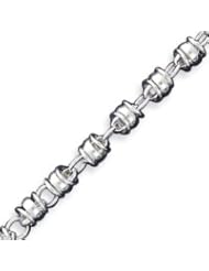 Sterling Silver 7.5 Inch Fancy Link Bracelet - 7.5 Inch