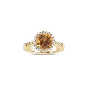 Buy 0.20 Cts Diamond and 0.67 Cts Citrine Ring in 14K Yellow Gold by mycitrinejewelry