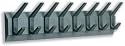 Acorn Linear Hat and Coat Wall Rack with Conclealed Fixings 8 Hooks Graphite Ref 319883