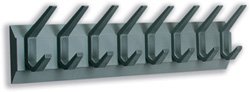 Acorn Linear Hat and Coat Wall Rack with Conclealed Fixings 8 Hooks Graphite Ref 319883