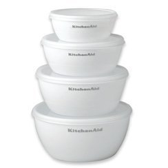 KitchenAid Cooks White Prep Bowls, Set of 4