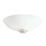 IMAGE OF Kichler Lighting 380108PN Palla Bowl Light Fixture with White Etched Glass Shade, Polished Nickel