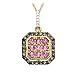 Pink Sapphire and Champagne Diamond Pendant in 10kt. Gold