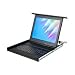 1U 17IN LCD Tray Single Rail USB Keyboard and Trackball