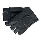  : Harley Davidson Mens Torque Fingerless Gel Gloves. Soft, drum-dyed cowhide with nylon reinforced stitching for extended wear. Gel-padded palms for shock absorption. Side entry and removal. Leather tab with custom Harley-Davidson® rubber inlaid logo, 98150-96V