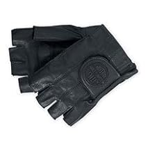 Harley-Davidson® Men's Torque Fingerless Gel Gloves. Rubber inlaid logo. 98150-96V