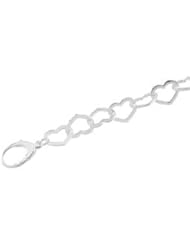 Sterling Silver Heart Chain Link Necklace or Bracelet