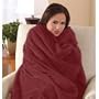 Sunbeam Microplush Throw Camelot Cuddler Electric Heated Warming Heating Blanket, Walnut Brown
