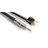 HOSA SPEAKER CABLE, JUMBO 1/4" PHONE - BANANA PLUG 14AWG x2, 50 ft.