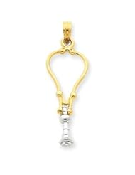 NursingPin - Nurse Jewelry - Stethoscope in 14K Gold