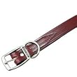 Hamilton Creased Leather Collar For Dogs - 22" - Burgundy