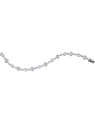 4.75ctw Diamond Flower Braclet 14K White Gold