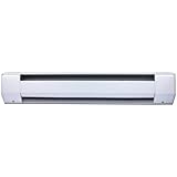 King 8K2420BW 2,000-1,500-Watt 240/208-Volt 8-Foot Baseboard Heater, Bright White