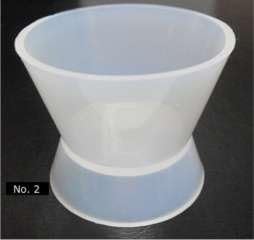 Flexible Silicone Dappen Dish Bowls Cups Clear SET OF 2 Large US SELLER