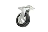 Medium Duty Swivel Plate Caster 5 Polyurethane Wheel 250 Lb. Capacity