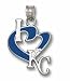 Kansas City Royals 3/4 I Heart KC Enamel Pendant - Sterling Silver Jewelry