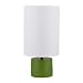 Lights Up! RS-270 Devo Round Table Lamp Base: Soy, Shade: Natural Linen