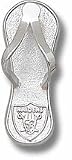 Oakland Raiders 1" "Raider Shield" Flip Flop Pendant - Sterling Silver Jewelry