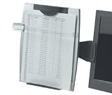 Monitor Mount Copyholder for LCD or CRT, 13-1/4w x 2d x 15h, Black/Silver FEL8033301