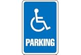 Aluminum Sign - Handicapped Parking Logo - .08mm Thick