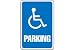 Aluminum Sign - Handicap Parking Logo - .08mm Thick