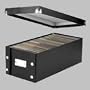 Snap-N-Store SNS01524 DVD Storage Boxes Holds up to 26 DVDs (Glossy Black with Chrome Accents)