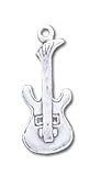 Guitar Solid Sterling Silver Charm