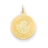 14k Saint Christopher Guide Charm