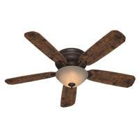 211eXgq hgL Hunter Fan 25109 52 Palatine Traditional Indoor Flush Mount Old Walnut Ceiling Fan w/ Light
