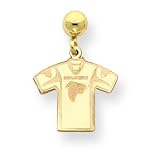 14K Atlanta Falcons Jersey Dangle Post Earrings
