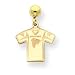 14K Atlanta Falcons Jersey Dangle Post Earrings