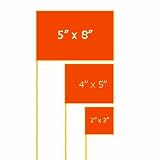 4 x 5 Red Glo Wire Stake Flag 36 Staff