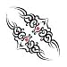 Tribal With Heart Temporary Tattoo 2x2