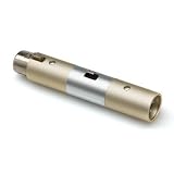 Input Attenuator Xlr3F To Xlr3M With White Earbud Headphones