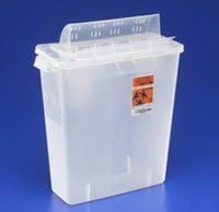 In-Room Sharps Container, 12 Qt, Red, 10/Cs