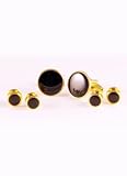 Daniel Gray Black and Gold Formal Stud Set