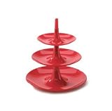 Babell Triple Tiered Cake/Fruit Stand - Red