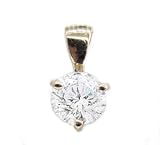EGL Certified 4.03ct D/SI1 Round Cut Diamond Solitaire Pendant in 18ct Solid Yellow Gold