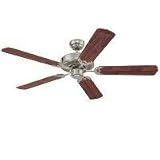 Sea Gull Lighting 1530-962 Main Street 52-Inch, Five Blade Ceiling Fan, Brushed Nickel with Mahogany Dark/Oak Finish Reversible Blades