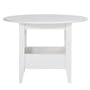 Kids Play Tables: Kids Honey Wooden Circular Storage Table, White Table
