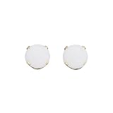 14k Gold Genuine 3mm Opal October Birthstone Children's Earrings