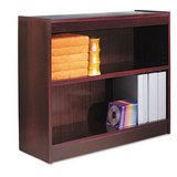 2 Shelf Bookcase - Mahogany by United Stationers