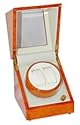 Burlwood Double Watch Winder For Automatic Watch with Programmable Timer Dual Burl Wood Finish